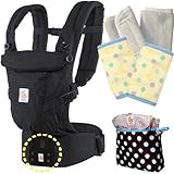 ベビーウエストベルト付エルゴベビー 抱っこ紐 ADAPTアダプトブラック 【日本正規品2年間保証-SG認定付】本体＋パッド２個+収納ポーチ付 ERGO Baby