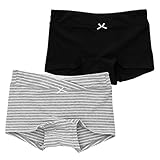 西松屋 EDM 2枚組ローライズボクサーショーツ(無地・ボーダー)【M-L・L-LL】 マタニティ L-LL