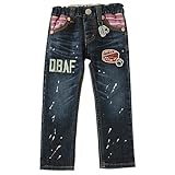 ダブルＢ(mikihouse)　D.B.A.F.★ペインティングジーンズ 120cm インディゴブルー（33）