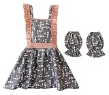 [魚]コットンの子供のエプロンの料理ペインティングスモックキッズアーティストエプロン