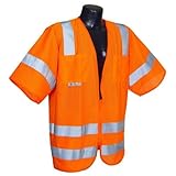 Radians SV83OM3X Class 3 Standard Mesh Safety Vest with Short Sleeves, 3X-Large, Orange by Radians