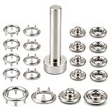 クラフトパーツ屋 スナップボタン 打ち具セット 10mm 10組 シルバー アメリカンホック ベビー服 補修 手芸 DIY リングスナップ