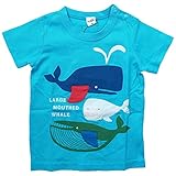 【初夏盛夏対応】 CHEEK ROOM(チイクルーム) 製品洗い加工済み42/2天竺くじら半袖Tシャツ 100cm/SA NO.B-480132