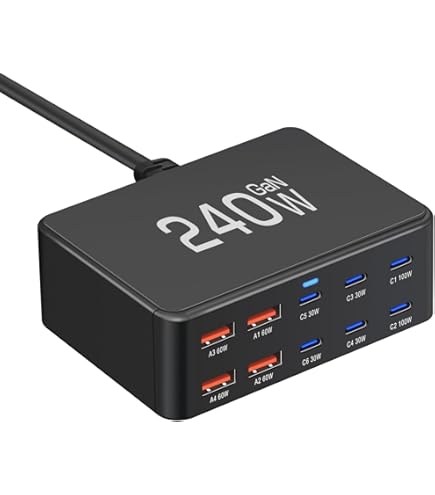 Amazon | USB 急速充電器 100W PD充電器 6ポート【PD30W&QC3.0/6台同時