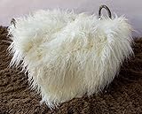 bysnベビー新生児ソフトFauxファー写真フォトフェイクウールバスケットプロップStuffer Blanket 23.6 X 20 inches ホワイト B01MQ1K81W