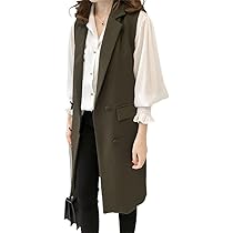 Amazon.co.jp: ベスト レディース 春秋 ノースリーブ ロングジレ