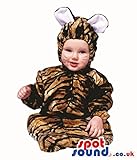 かわいいハロウィンパターン化タイガー赤ちゃん子供サイズコスチューム変装