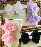 パール付リボンヘアバンド (ホワイト)