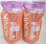 ［2個セット］ミノン 全身シャンプー 泡タイプ 詰替 400mL入り×２個
