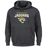 NFLジャクソンビルジャガーズ長袖プルオーバー画面プリントパーカー、6 x l、チャコール/ヘザー