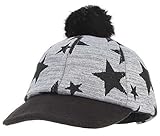 (ラボーグ)La Vogue キッズ キャップ 帽子 ポンポン付き ベースボール 野球帽 ベビー 赤ちゃん ハット 子供用 秋冬 キャスケット 星柄 かわいい 防寒 ブラック