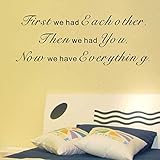 Pop Decors WL-0039-Va Inspirational Quote Wall Decal First We Had Each Other [並行輸入品]