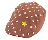 (ラボーグ) La Vogue キッズ ハンチング 子供用帽子 キャップ 赤ちゃん 男の子 女の子 ベビー 星柄 カッコイイ お出かけ 紫外線対策 コーヒー色