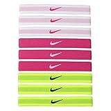NIKE(ナイキ) スポーツヘアバンド9本パック ホワイト×ピンク BN2019-105