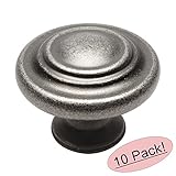 Cosmas ® 9971 WN風化ニッケルキャビネットハードウェア3-ringラウンドノブ – 1 – 1 / 4 "インチ直径 – 10パック