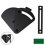 Probrico Rolling Slidingバーンドアラッチ素朴なブラックポケット木製ドアラッチプライバシーロック 5 Pack ブラック DLJM8TTBK