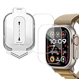iXinQu Apple Watch Ultra 2/1 用 ガラスフィルム ガイド付き 強化ガラス 画面保護 49mm