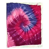 Bamboo Swaddle Blanket - Pink and Purple Tie Dye by Austin Tie Dye Co