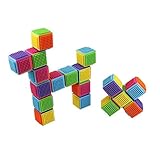 24 Piece Stacking Bristle Blocks and Interconnecting Building Set For Boys & Girls Educational Fun G