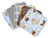 Trend Lab Set of 5 Wash Cloth, Cowboy Baby by Trend Lab