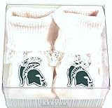 Michigan State Spartans Boxed Baby Booties withレース