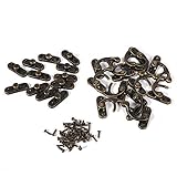 gloglow 12個ブロンズラッチフックアンティーク装飾ジュエリーギフトワイン木製ボックス留め金ラッチフックネジで GLOGLOWoqts2phzuv-04