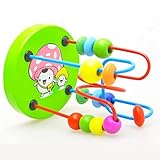 教育玩具、baomabao子供キッズ赤ちゃんカラフルな木製ミニ周りビーズ教育ゲームおもちゃ