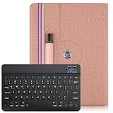 Dynabook K1 P1K1VPTG ケース Dynabook K1 P1K1VPTG キーボード Dynabook K1 P1K1VPTG キーボードケース 9～11インチタブレット通用ケース Bluetoothキーボード付きケース 着脱式キーボード タブレットケース スタンド機能 四隅固定 マグネット式 (E-ローズゴールド, Dynabook K1 P1K1VPTG)