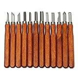 木工ナイフ　スカーフ　木彫り工具　木工趣味工芸品スチール　DIYツール　12PCS/セット