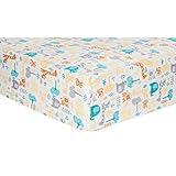 Trend Lab Lullaby Zoo Deluxe Flannel Fitted Crib Sheet, Multi by Trend Lab [並行輸入品]