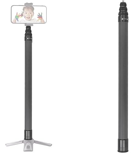 Amazon | 目に見えない自撮り棒、2M 7セクション長さ調節可能な拡張自
