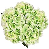 Luyue アジサイ 造花 人工紫陽花の配置シルクの花中心部の家と結婚式の装飾 (グリーン)
