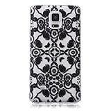 UNEXTATI Galaxy Note 4 対応 ケース 衝撃吸収 高品質 TPU ハード カバー 超薄型 液晶保護 脱着簡単 Samsung Galaxy Note4用 Cover (ブラック #