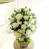 [KY99-1]供花アレンジメント　G&W Basket（グリーン・白系）＜　自宅のお供え花　仏壇花　枕花に　＞