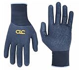 Custom Leathercraft 2039L Sandy Foam Nitrile Dipped Palm Gloves with Pu Dots , Large by Custom Leath