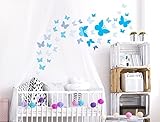 i-love-wandtattoo was-10075壁ステッカーKids " Blue Butterflies For Boys "ステッカー壁デカール40 Piece