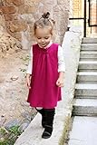 ふんわりジャンパースカート☆ガーリーなダークピンク！９months-６才★可愛いくて品がある！欧州ラトビアのデザイナーがオーダーを受けてから生地の裁断にはいり、ひとつひとつ丁寧につくりあげるセミオーダ
