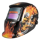 KKmoon 自動遮光溶接面 溶接ヘルメット 溶接マスク 自動フィルター アーク ティグ ミグ 研削 太陽光発電 (7)