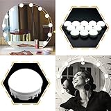 SOLMOREミラーライトLEDバニティミラーライトキットハリウッドスタイル柔軟な12調光機能付きLEDライト電球照明器具Strip forメイクアップテーブルで設定Dressing部屋器とUSB電源