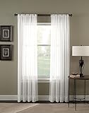 High Quality Trinity Crinkle Voile Sheer Curtain Panel, 51 by 84, Winter
