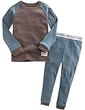 [Vaenait Baby]キッズ子供ベビー服綿100％ルームウェア長袖パジャマ寝間着上下セット Simple Raglan Charcoal XS