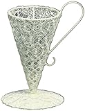 レース付きワイヤー製 パフェカップ 白 (12.5×9.5×13.5×全高16cm) 517-123