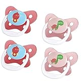 Dr. Brown's 4 Piece Prevent Butterfly Stage 3 Pacifier, Pink, 12 Plus Month by Dr. Brown's