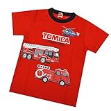半袖Tシャツ トミカ TOMICA パトカー 消防車 ブルトーザー ミキサー車 子供用 キッズ ベビー fo-ht05 100 G柄