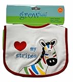 grow baby アップリケ付ビブ "LOVE" 23378