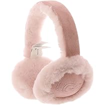 Amazon | UGG レディース 刺繍ロゴ イヤーマフ, ピンク雲, One