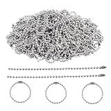 ボールチェーン チェーンキーホルダー DIYチェーン ハンドメイド DIY アクセサリーパーツ コネクター付き シルバー 全長約12cm ボール径約2mm