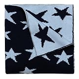 Elegant Baby 100% Cotton Sweater Knit Blanket, Navy Star, 30" X 40" by Elegant Baby [並行輸入品]