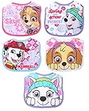 Paw Patrol Nickelodeon Baby Girls 5 Pack Bibs