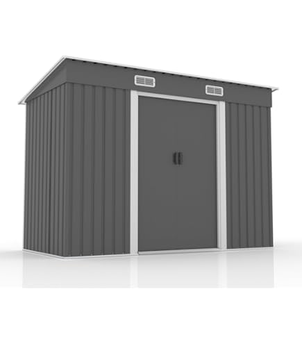 Amazon | 物置 組立式 屋外 大型 倉庫 おしゃれ 幅185x奥行122x高さ 